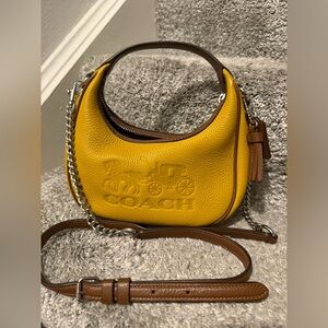 Coach Carmen Mini Crossbody In Colorblock in the Yellow Gold Multi colorway